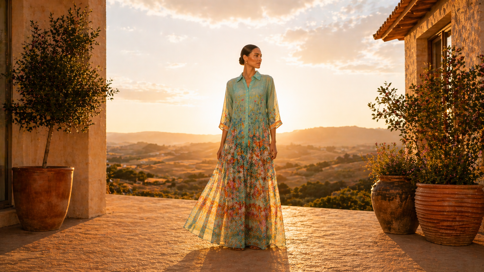 SARACO Summer Capsule 2026 — golden hour campaign